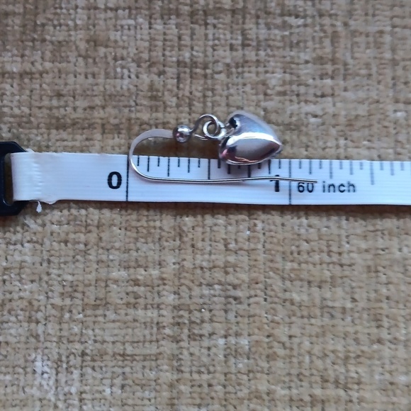 Silver Tone Heart Hook Earrings - Picture 3 of 5